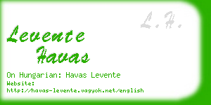 levente havas business card